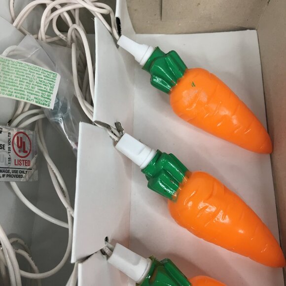 New Cottontale Collection 10 Carrot Lights String Easter Spring Decor Vintage - Picture 8 of 16